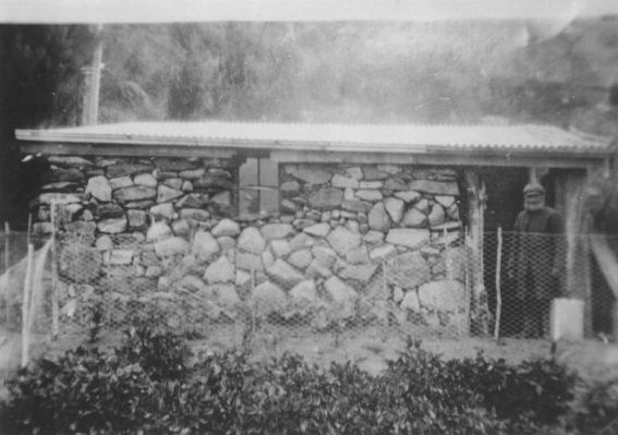 Ben Rudd in front od Stone Hut