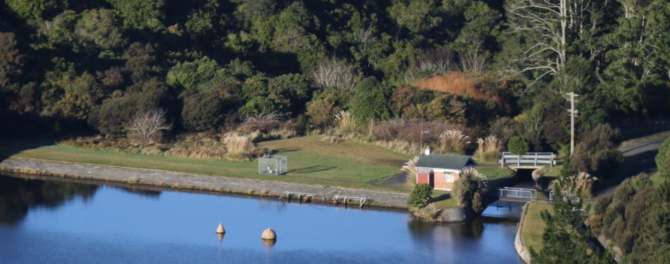Sullivans Dam outlet from Leith Loop lookout